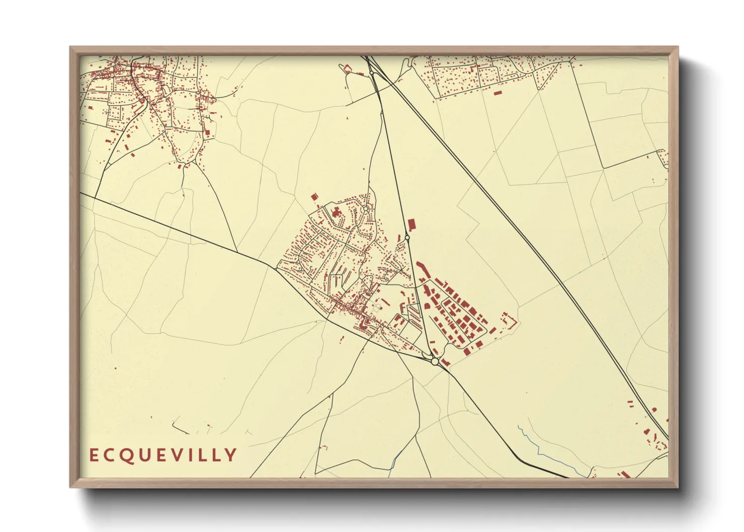Une affiche de carte sur Ecquevilly