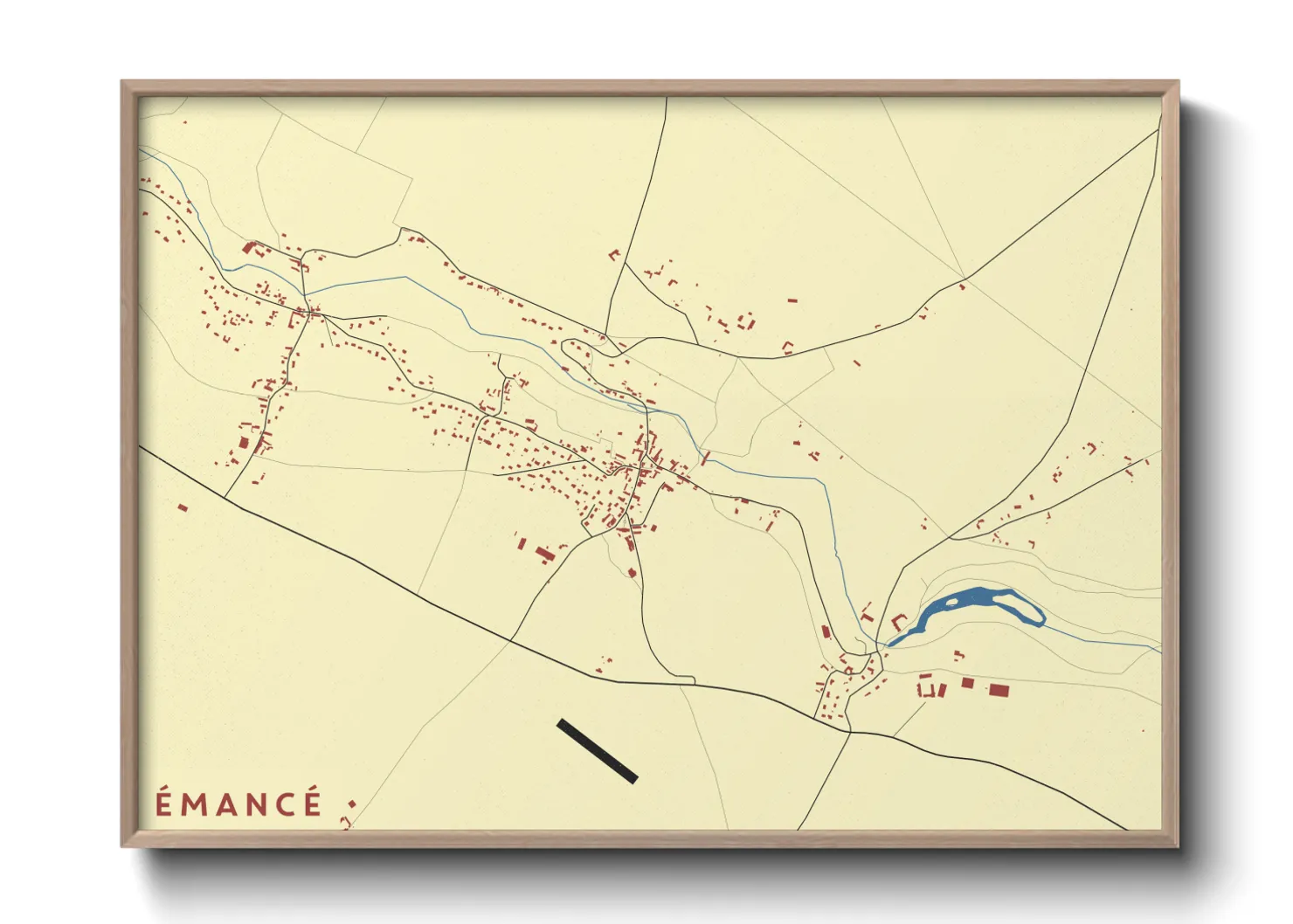 Une affiche de carte sur Émancé