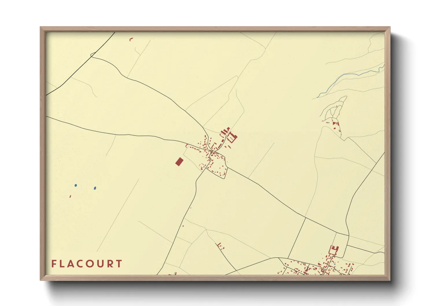 Une affiche de carte sur Flacourt
