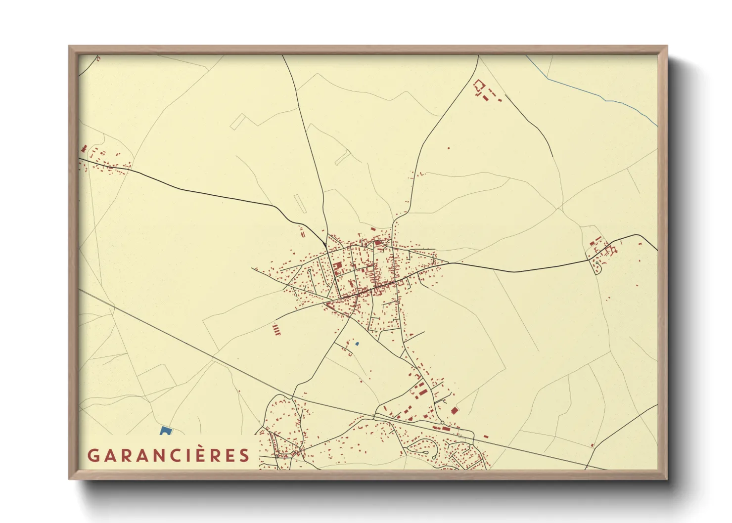 Une affiche de carte sur Garancières