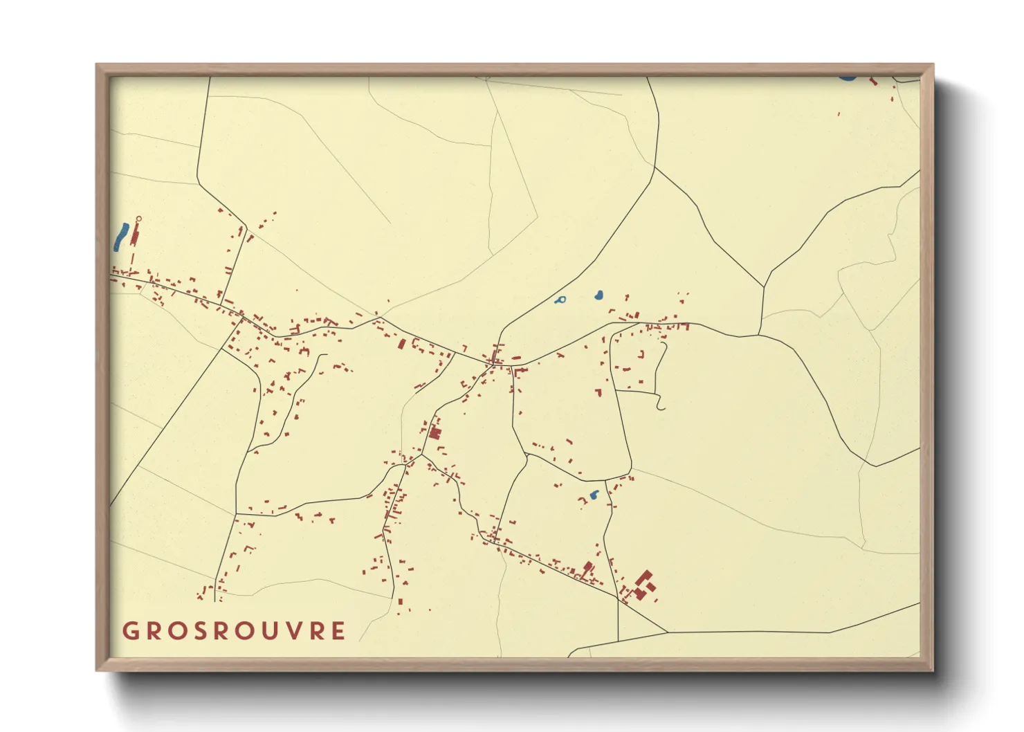 Une affiche de carte sur Grosrouvre