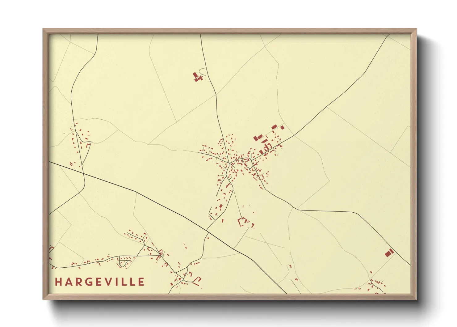 Une affiche de carte sur Hargeville
