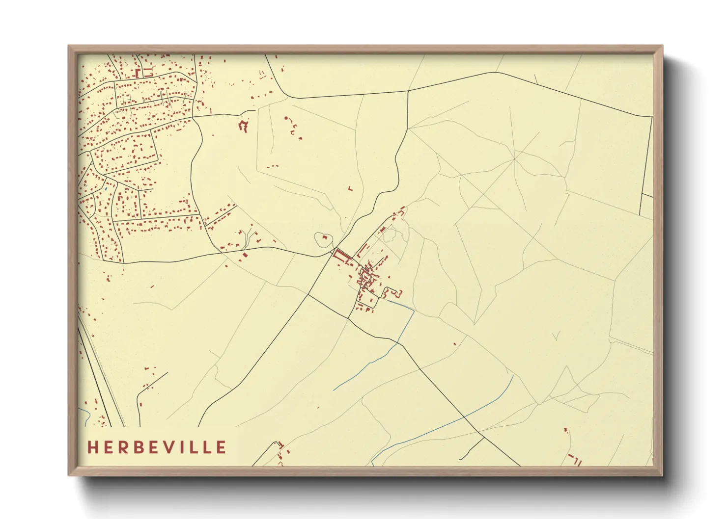 Une affiche de carte sur Herbeville