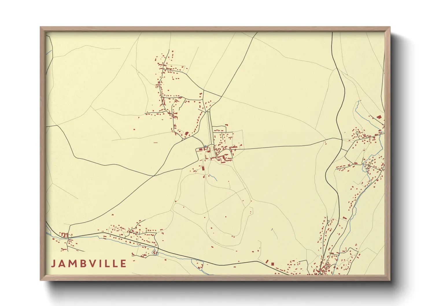 Une affiche de carte sur Jambville