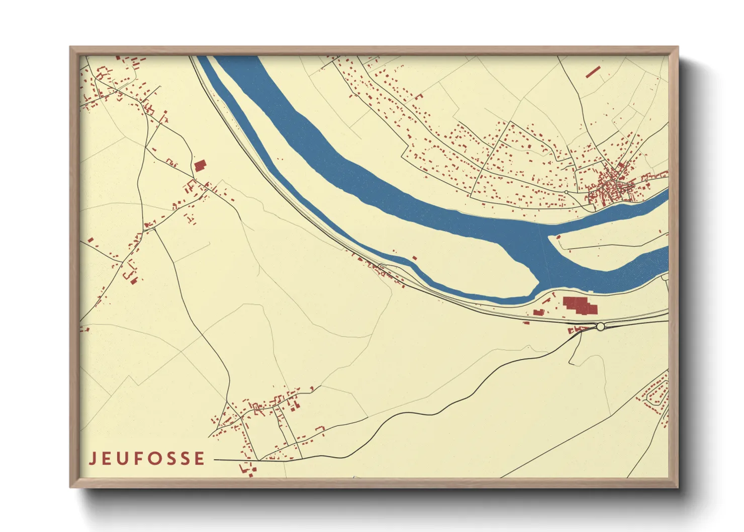 Une affiche de carte sur Jeufosse