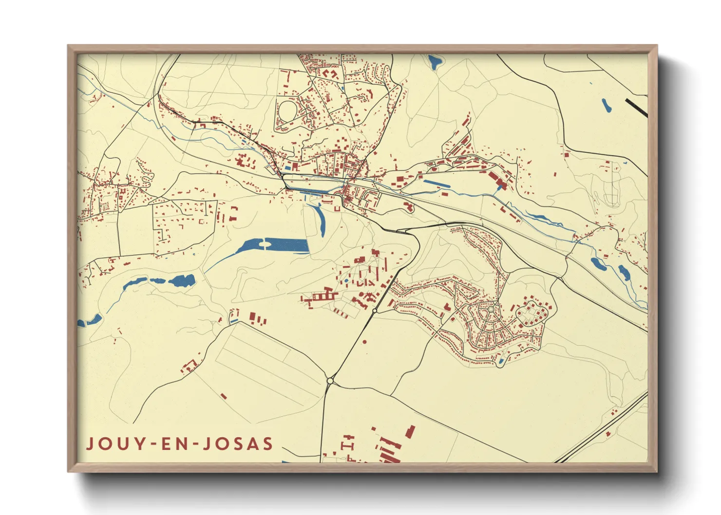 Une affiche de carte sur Jouy-en-Josas
