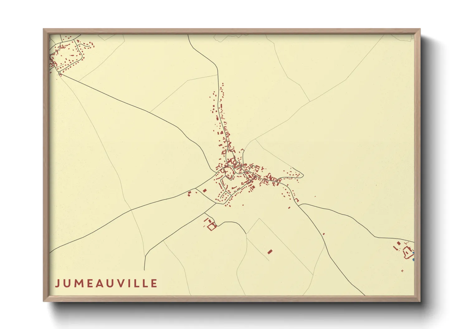 Une affiche de carte sur Jumeauville