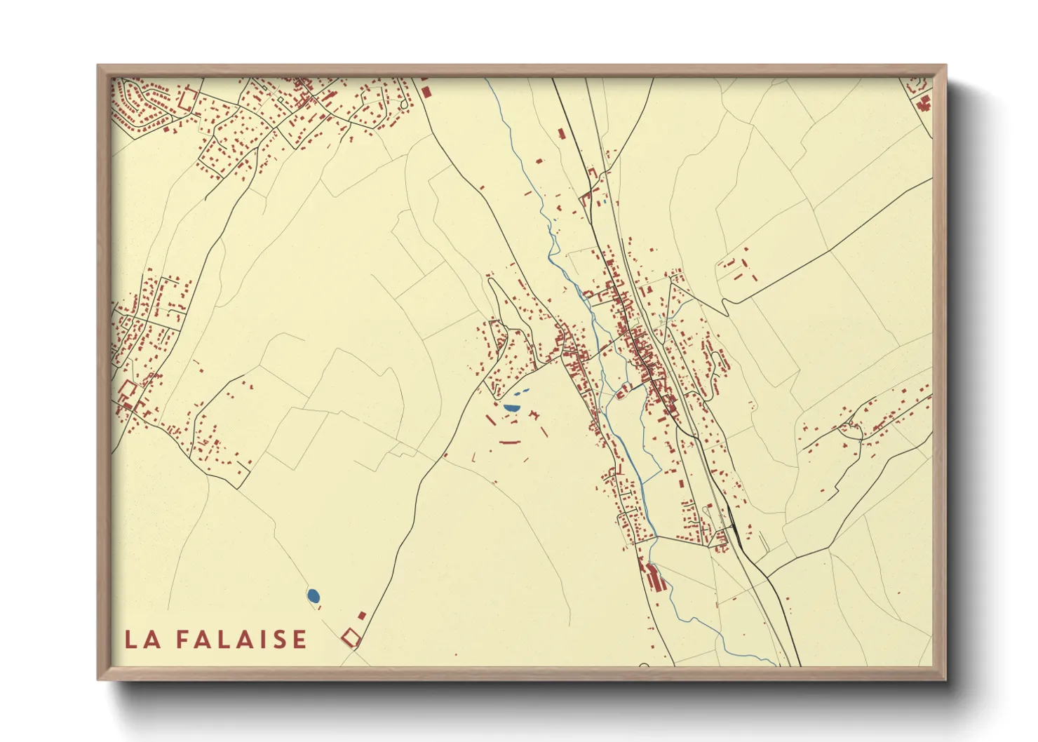 Une affiche de carte sur La Falaise
