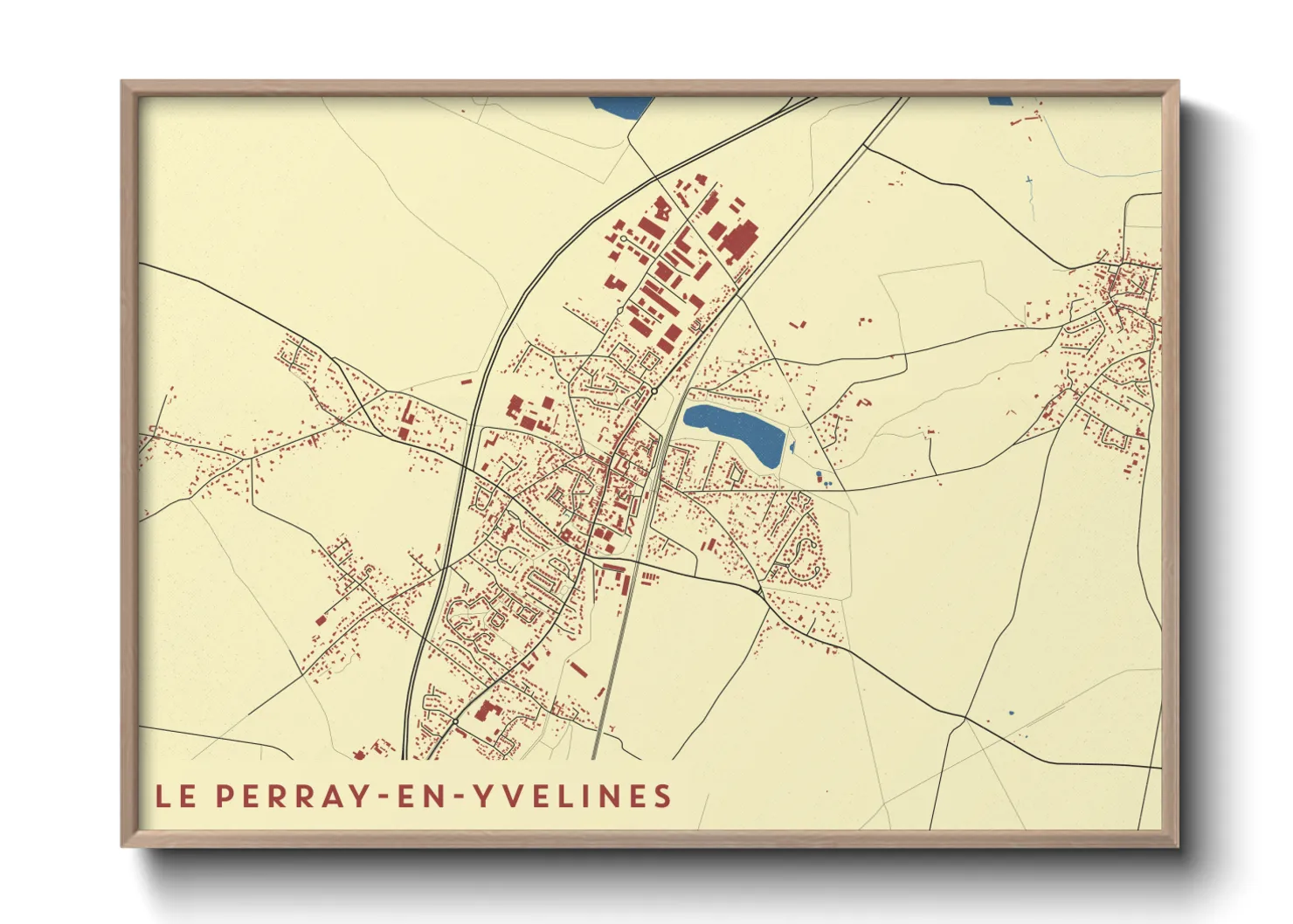 Une affiche de carte sur Le Perray-en-Yvelines
