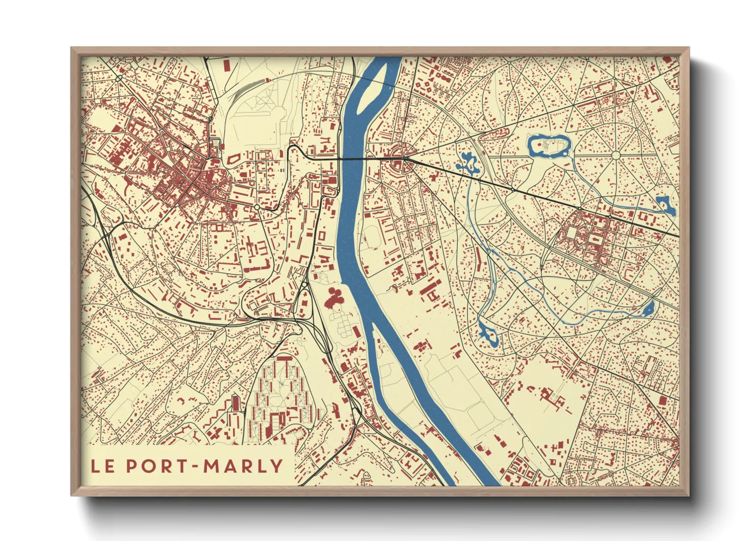 Une affiche de carte sur Le Port-Marly