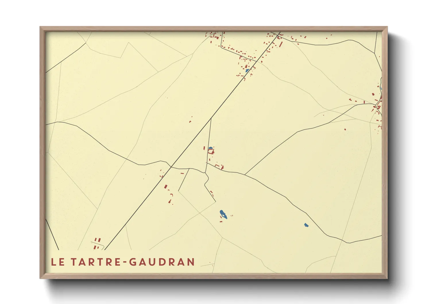 Une affiche de carte sur Le Tartre-Gaudran