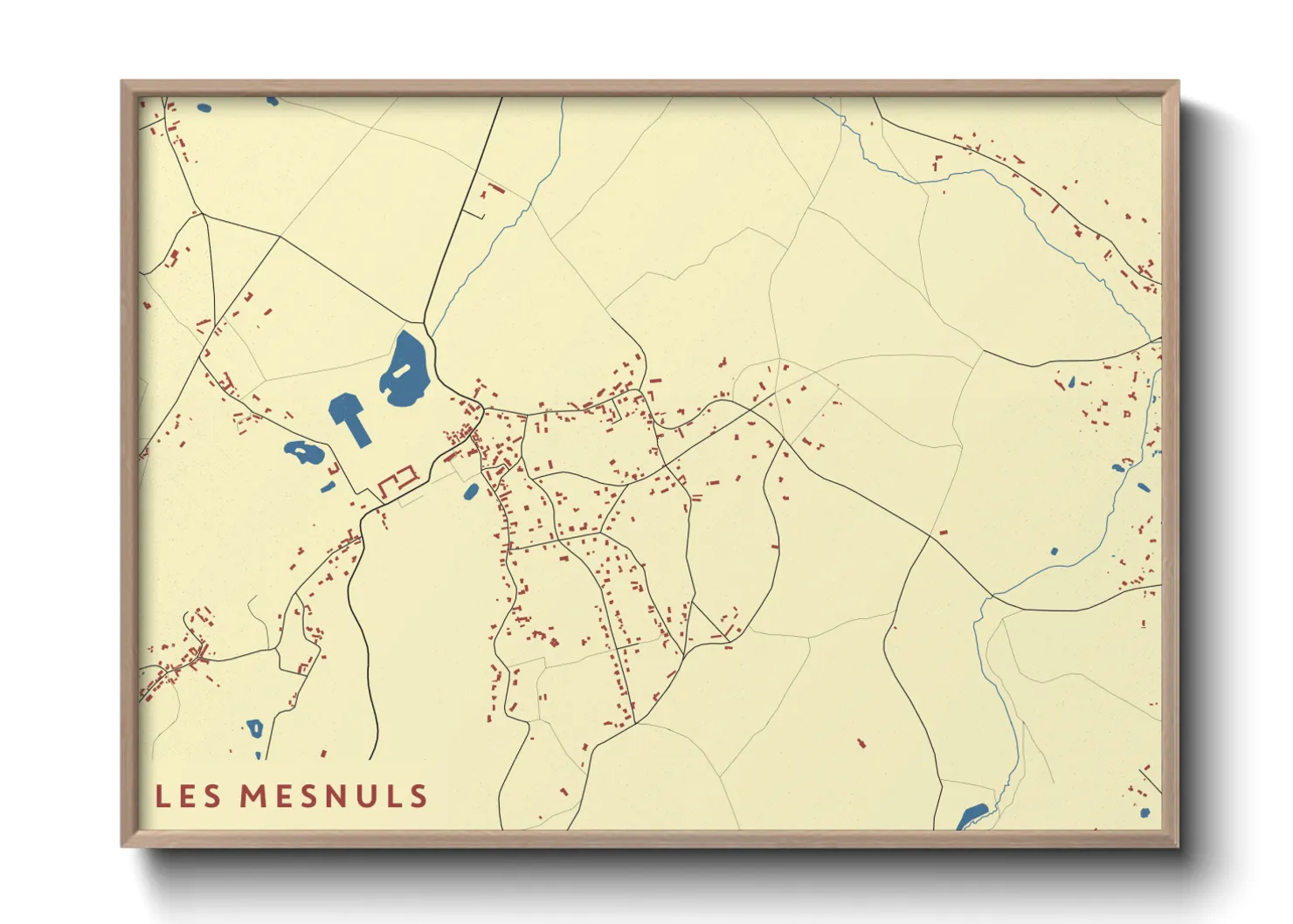 Une affiche de carte sur Les Mesnuls