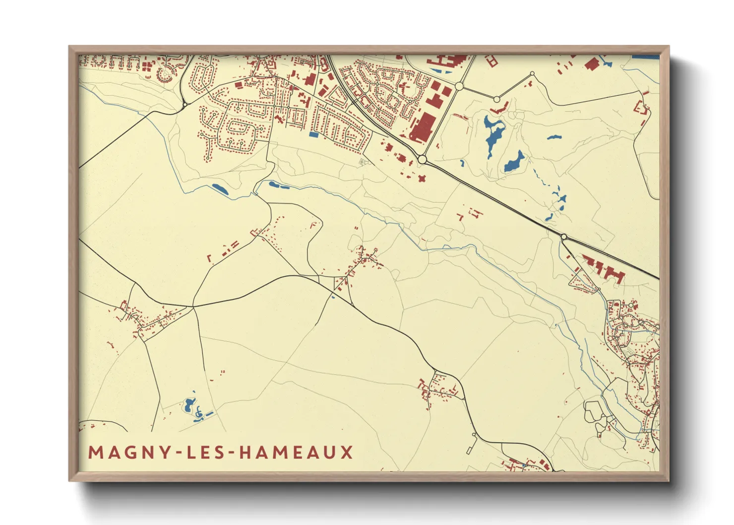Une affiche de carte sur Magny-les-Hameaux