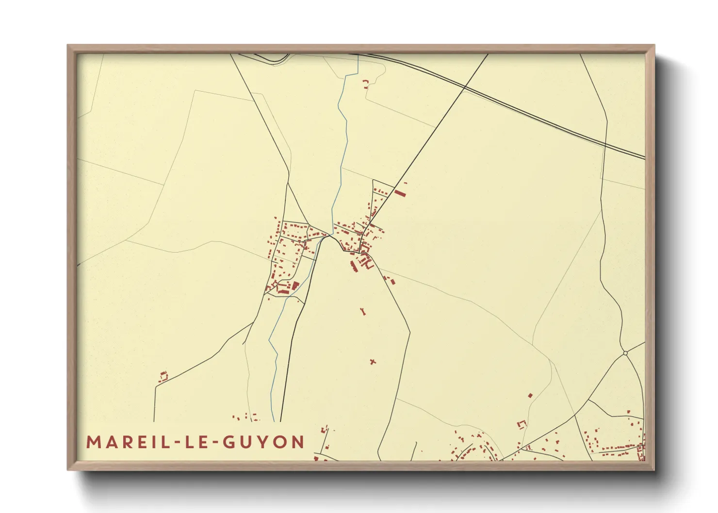 Une affiche de carte sur Mareil-le-Guyon