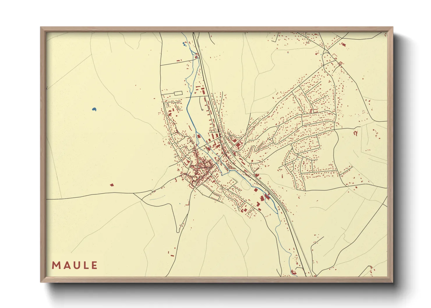 Une affiche de carte sur Maule