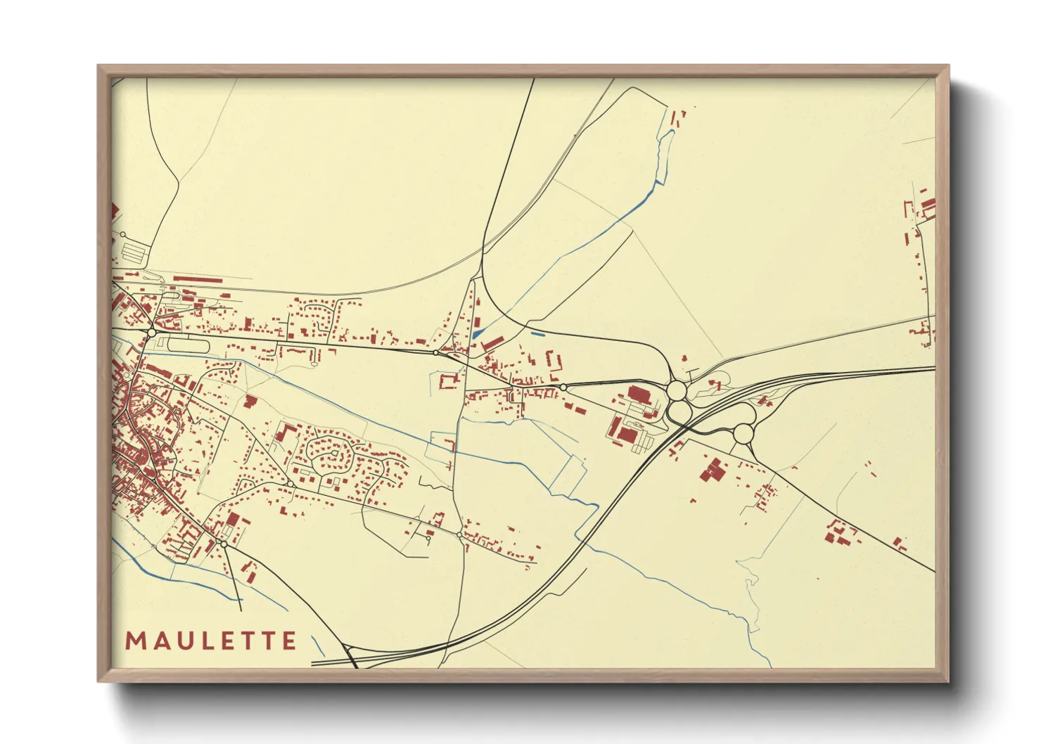 Une affiche de carte sur Maulette