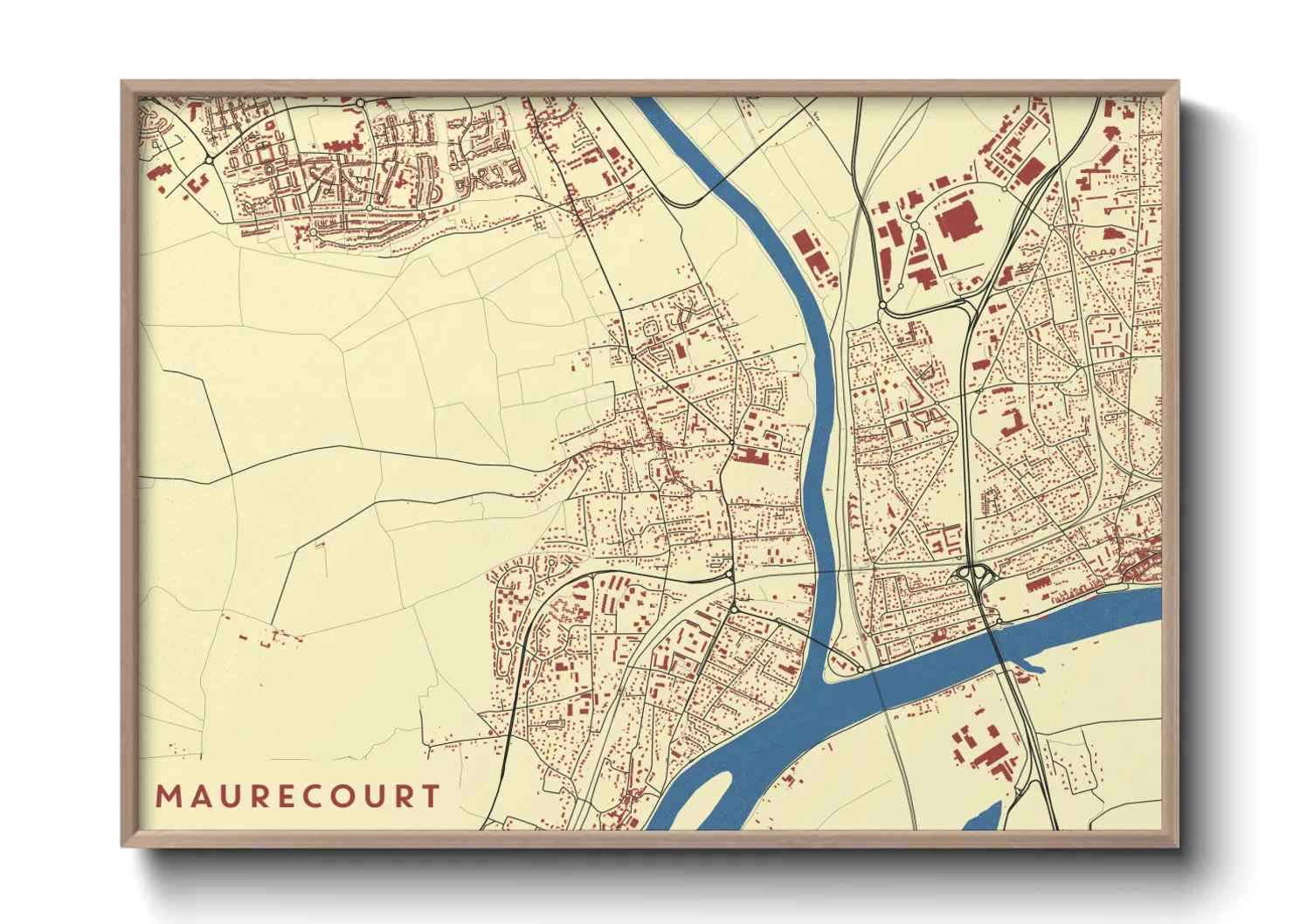 Une affiche de carte sur Maurecourt
