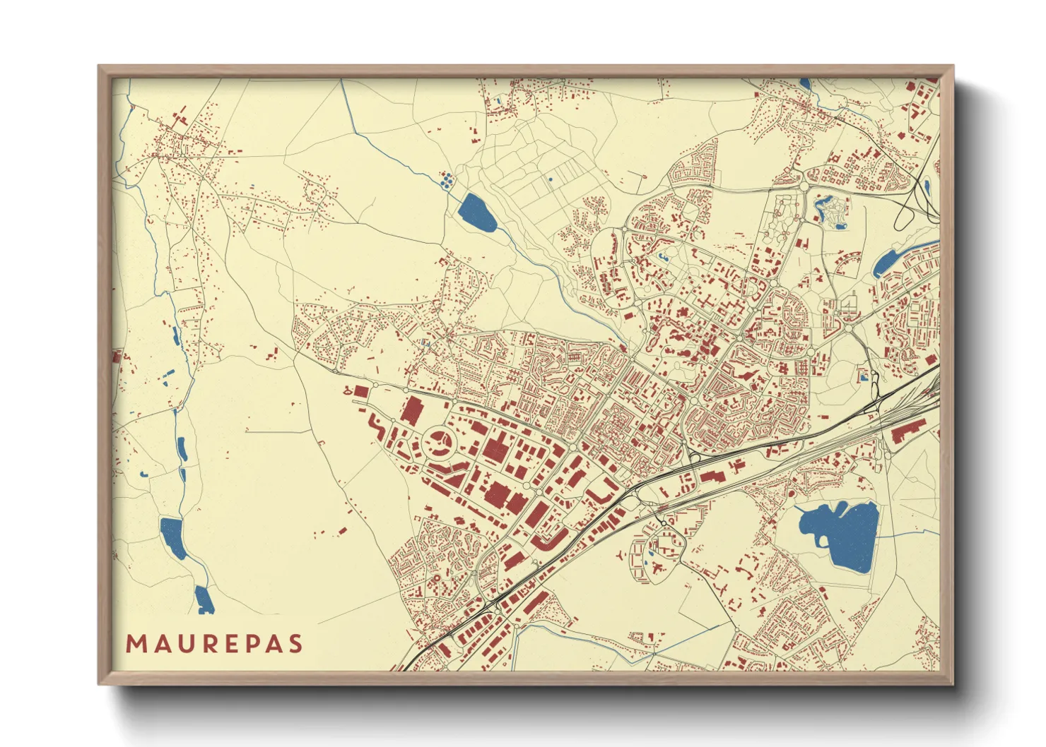 Une affiche de carte sur Maurepas