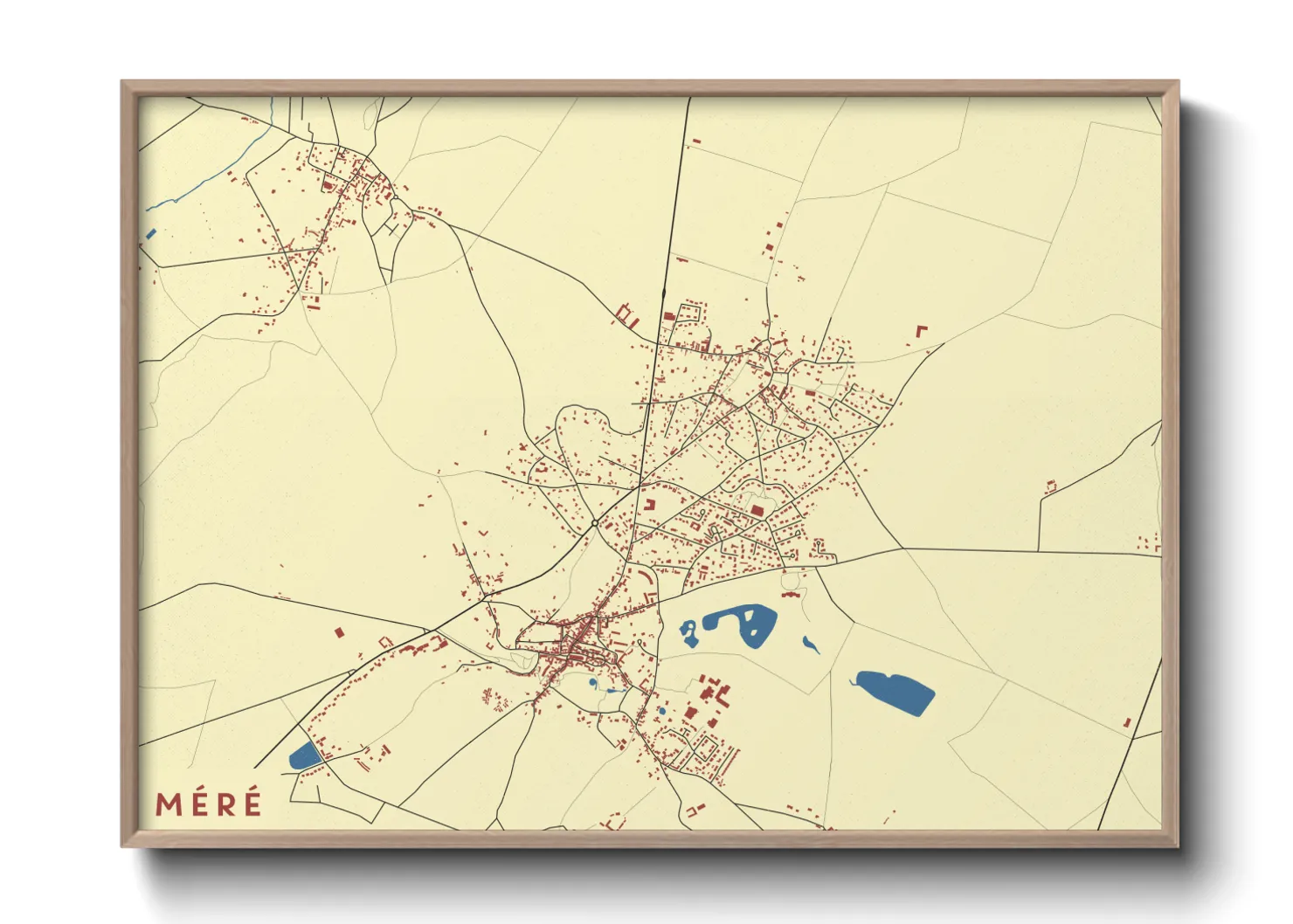 Une affiche de carte sur Méré