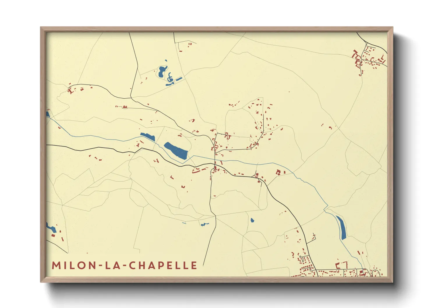 Une affiche de carte sur Milon-la-Chapelle