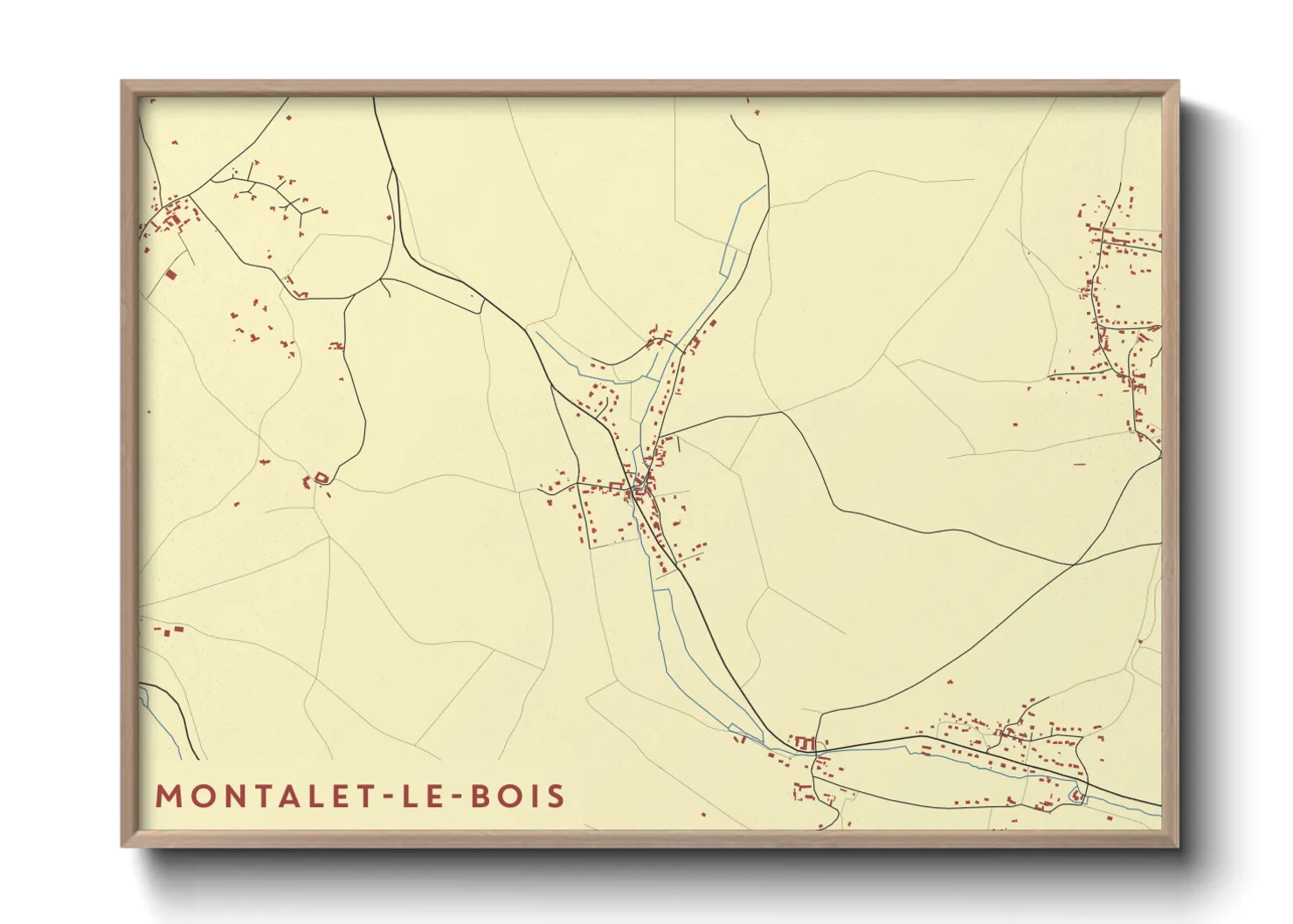 Une affiche de carte sur Montalet-le-Bois