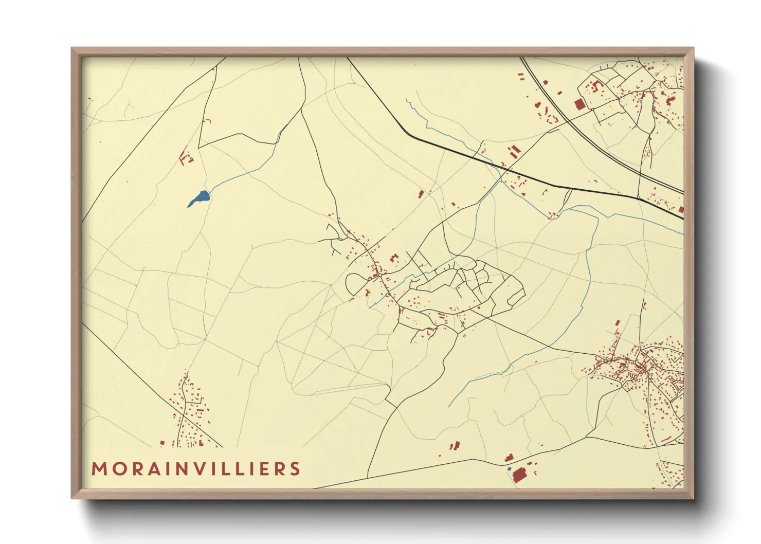 Une affiche de carte sur Morainvilliers