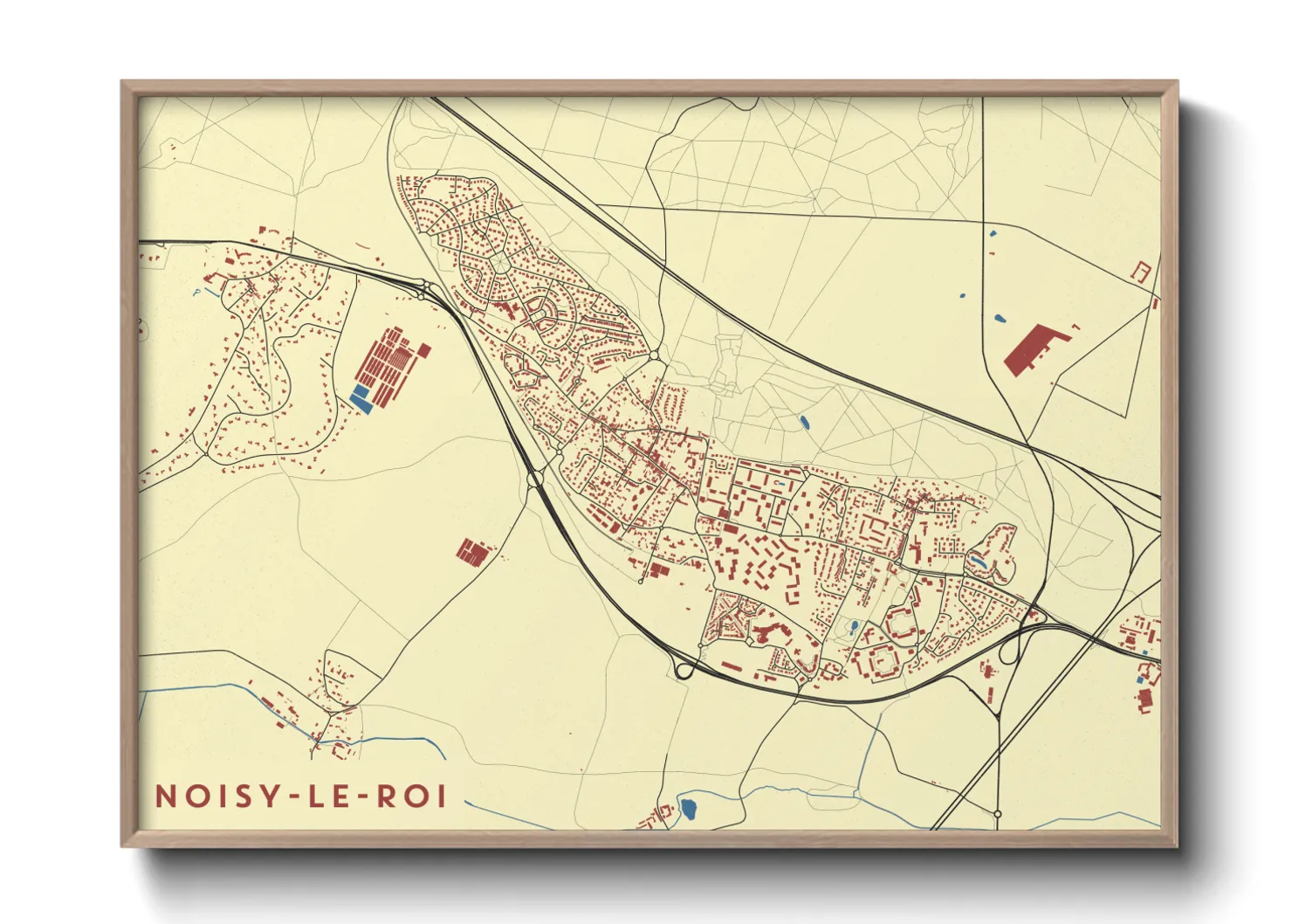 Une affiche de carte sur Noisy-le-Roi
