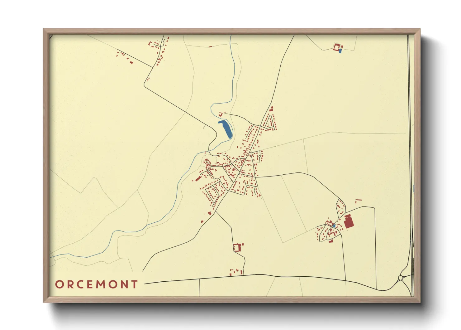 Une affiche de carte sur Orcemont