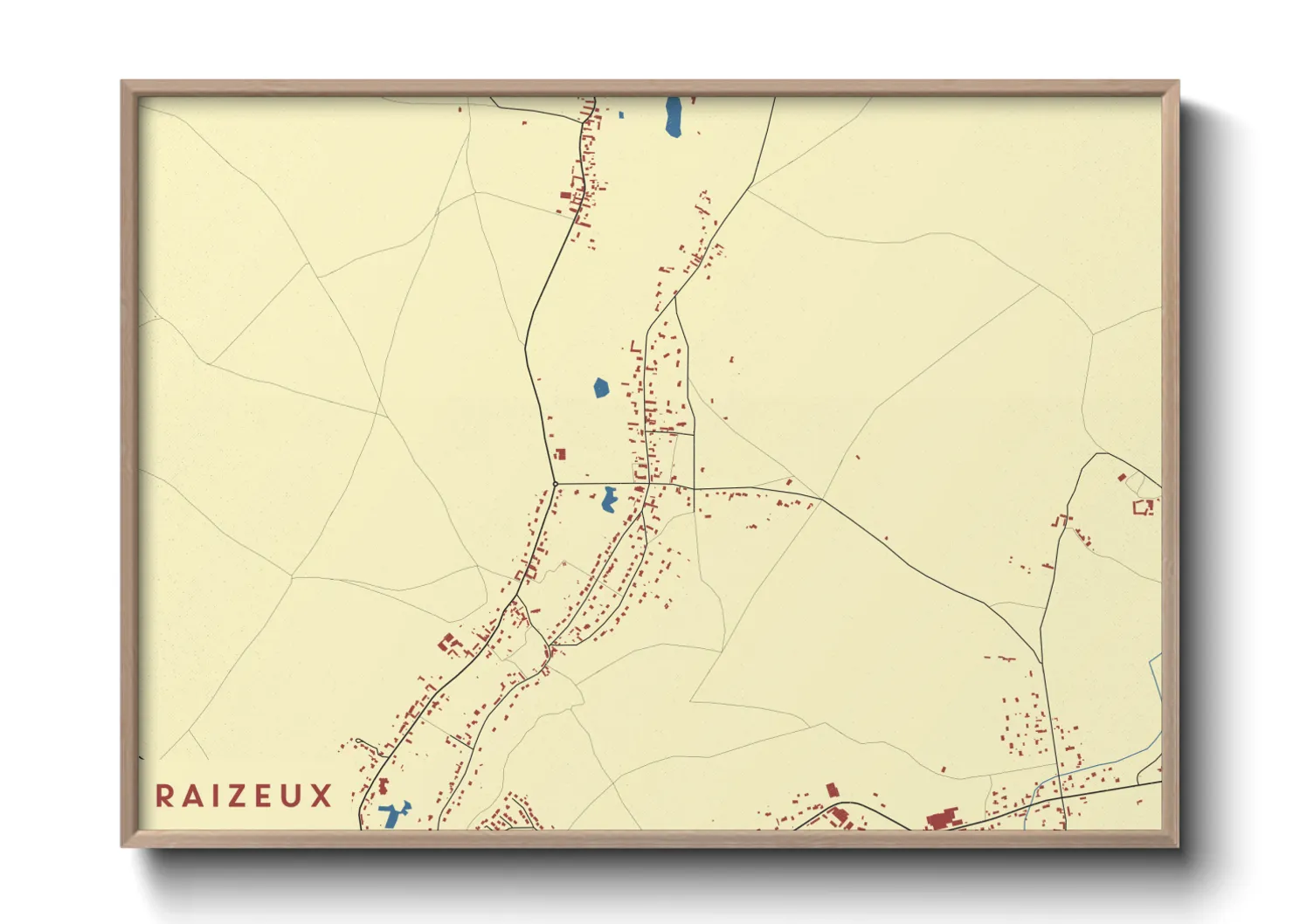 Une affiche de carte sur Raizeux