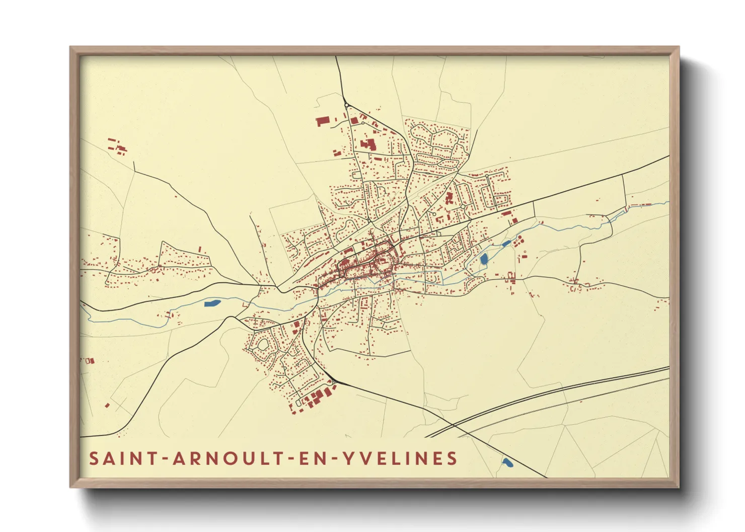Une affiche de carte sur Saint-Arnoult-en-Yvelines