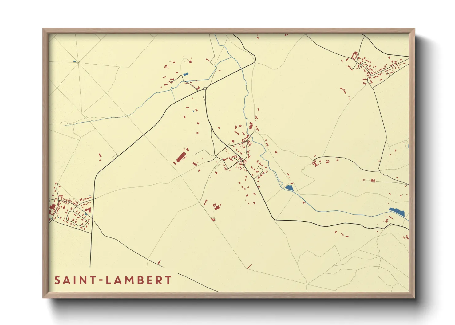 Une affiche de carte sur Saint-Lambert