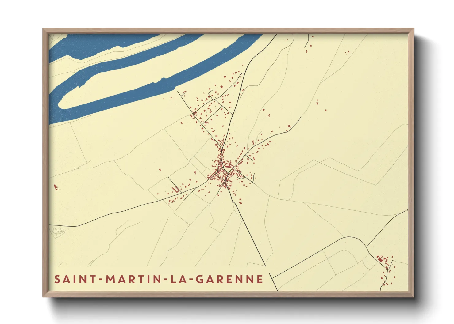 Une affiche de carte sur Saint-Martin-la-Garenne