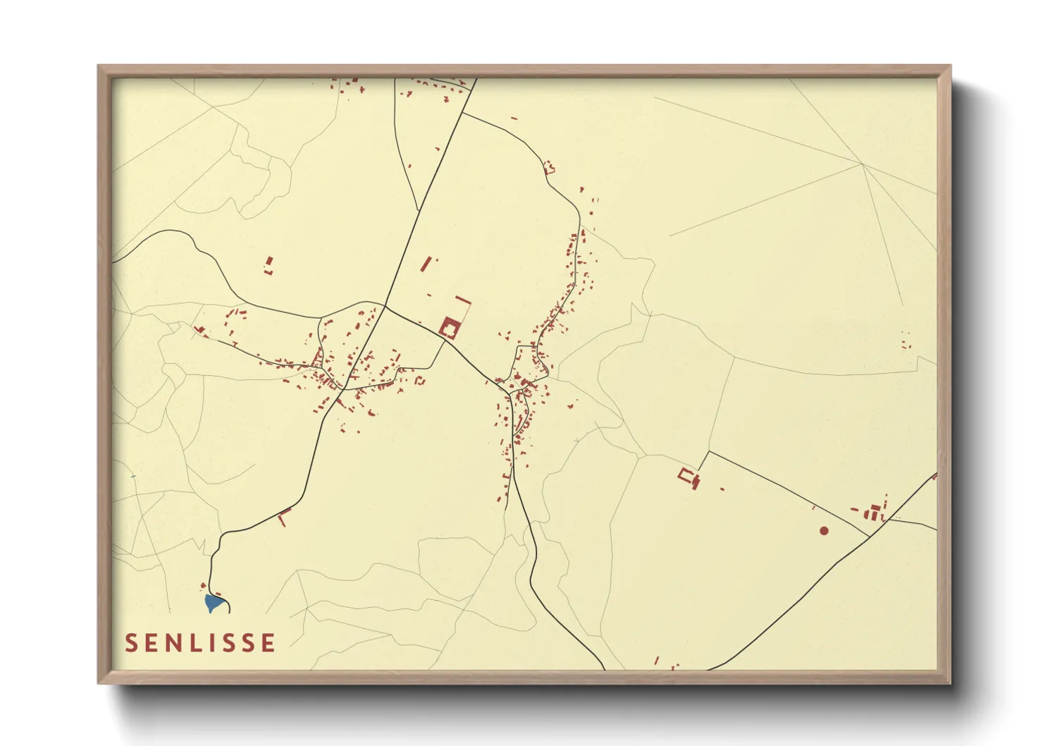 Une affiche de carte sur Senlisse