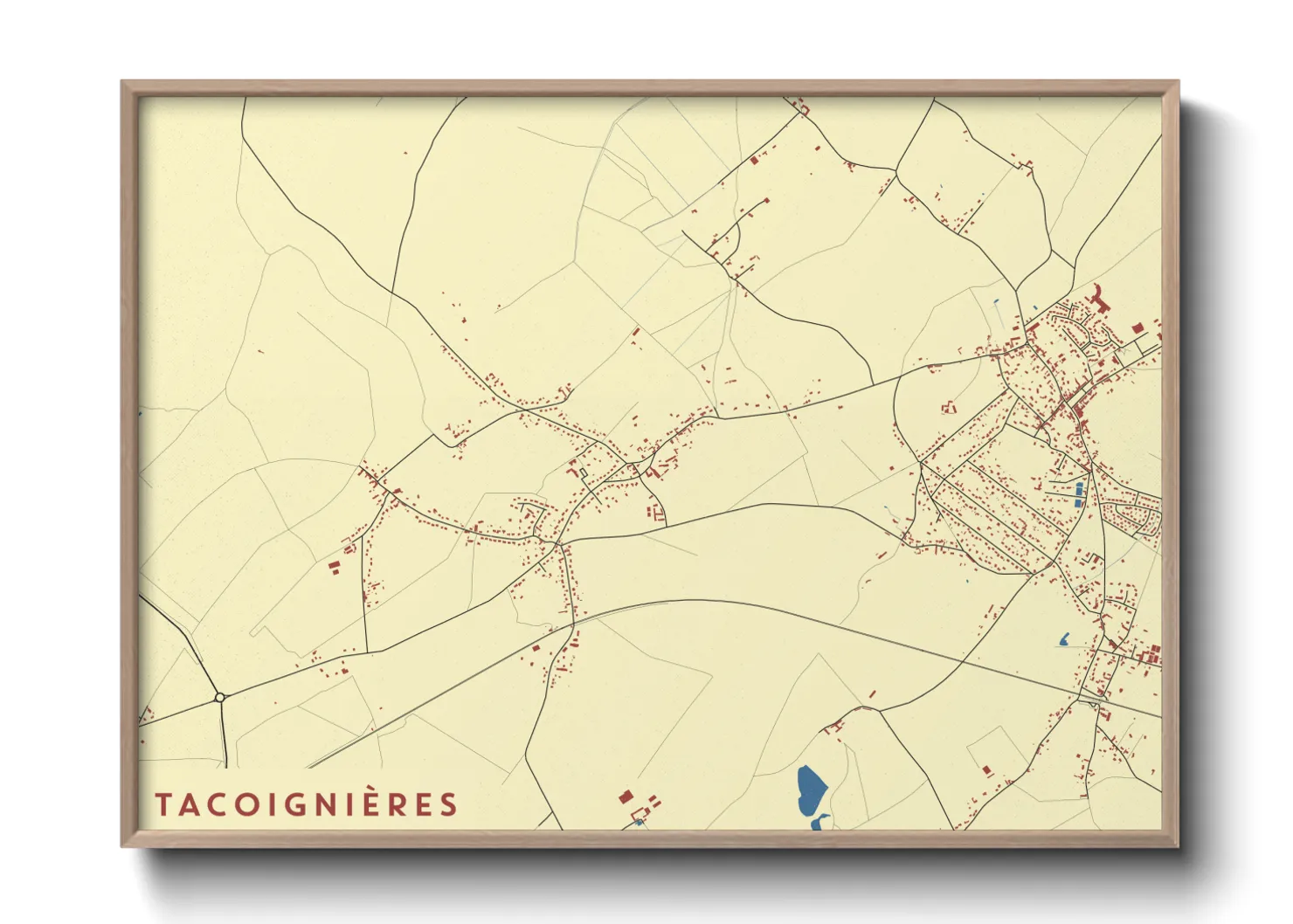 Une affiche de carte sur Tacoignières