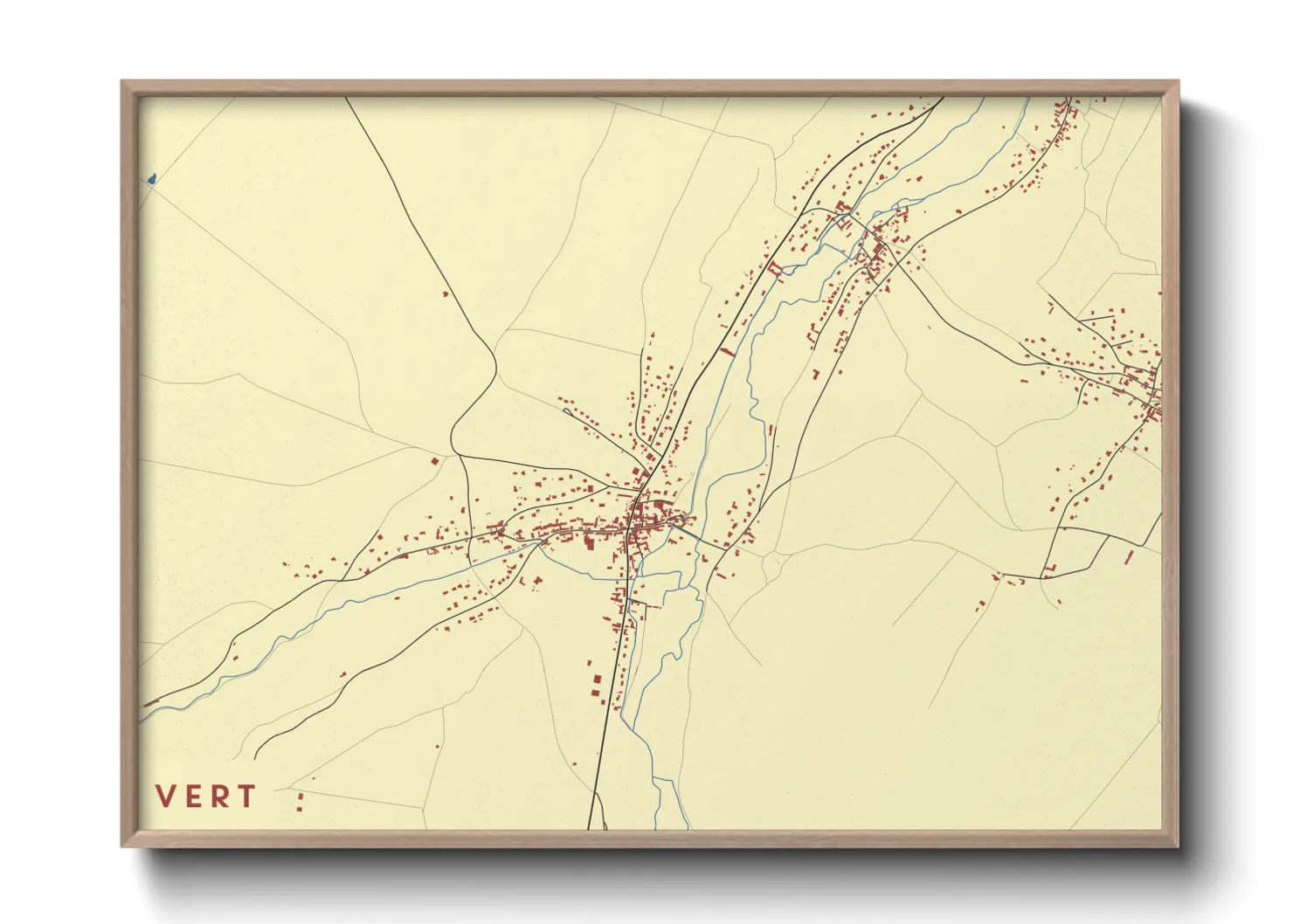 Une affiche de carte sur Vert