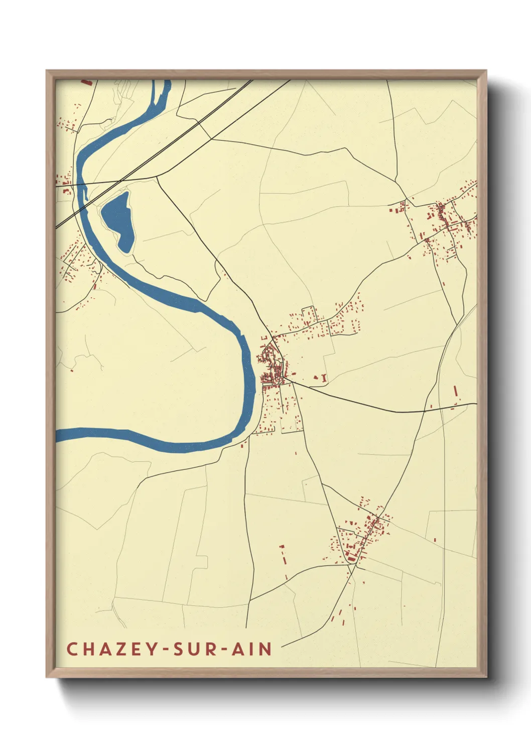 Un poster carteChazey-sur-Ain