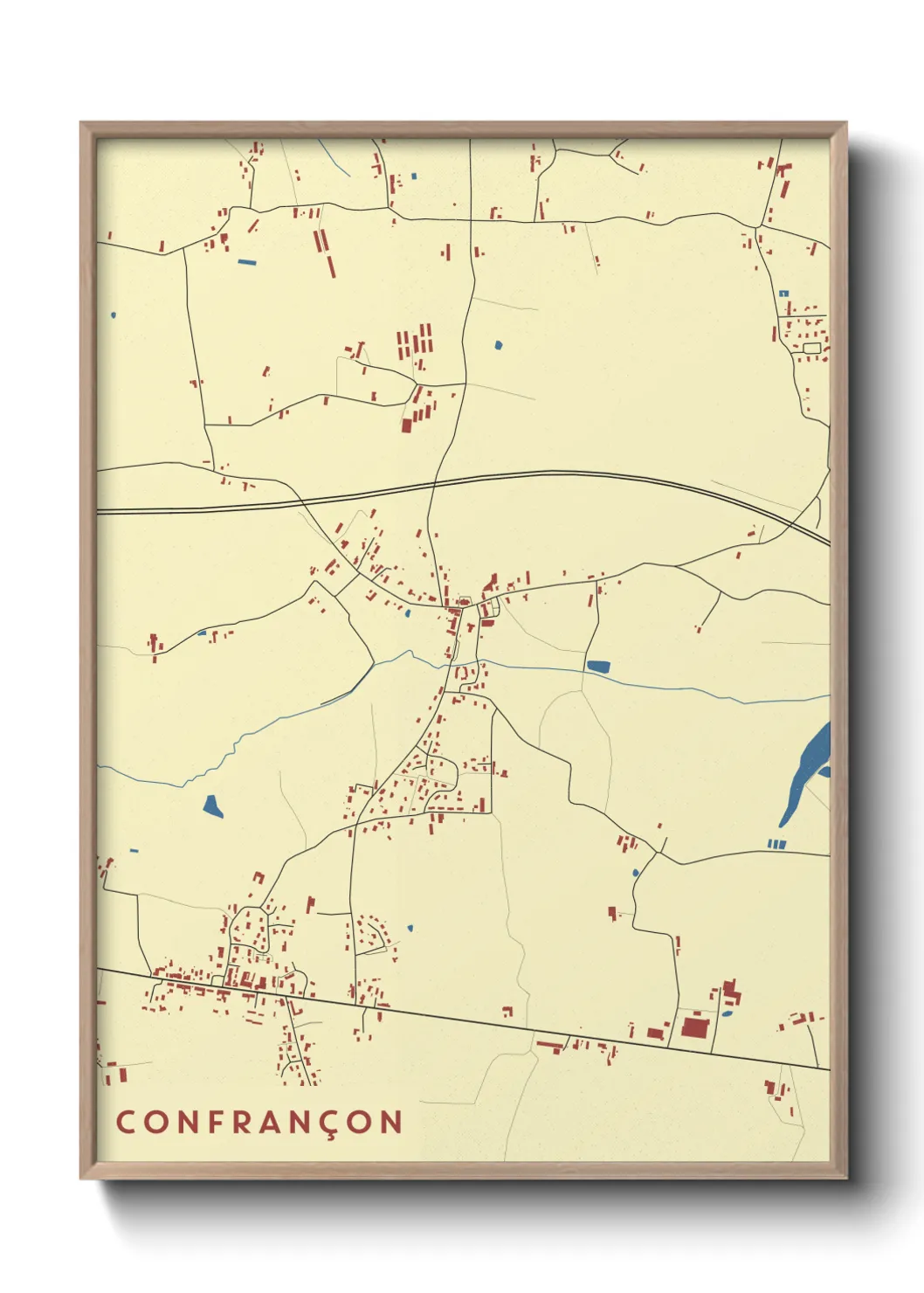Une affiche de carte sur Confrançon