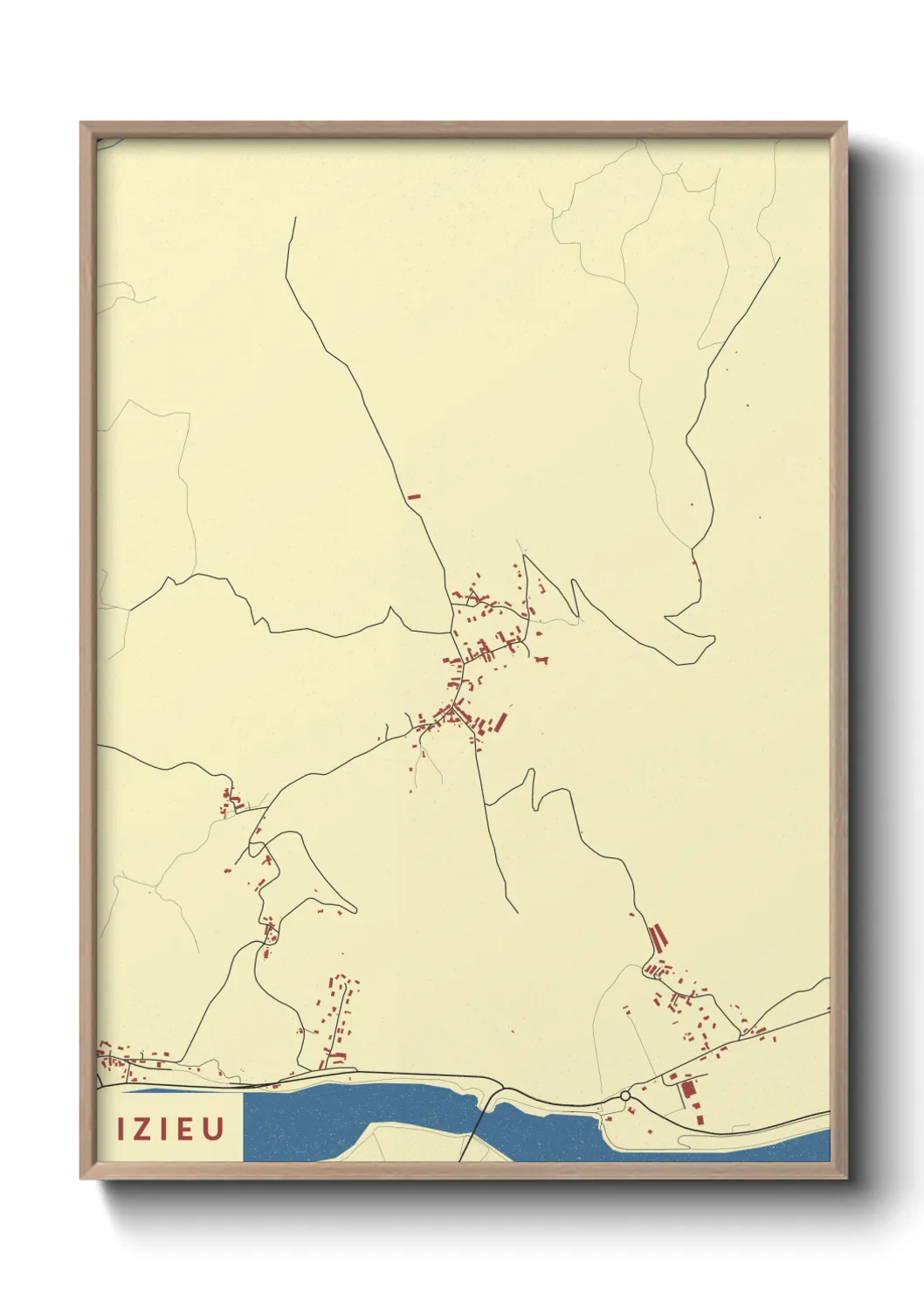 Une affiche de carte sur Izieu