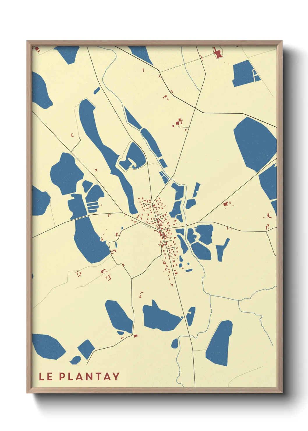 Une affiche de carte sur Le Plantay