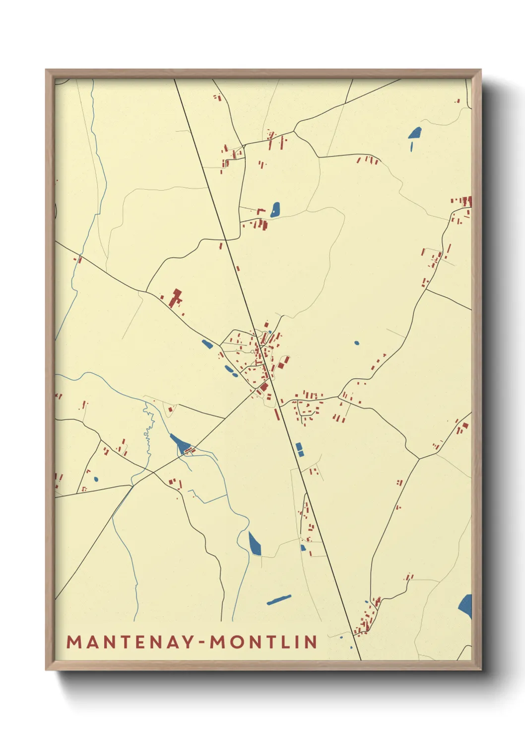 Un poster carteMantenay-Montlin