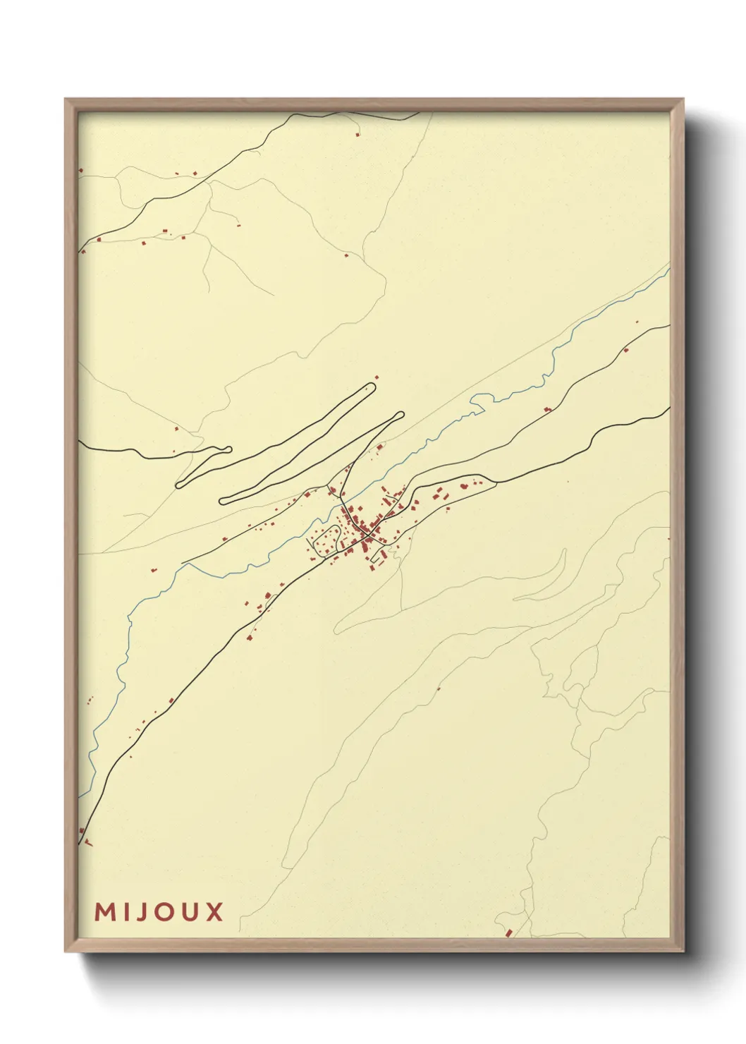 Une affiche de carte sur Mijoux