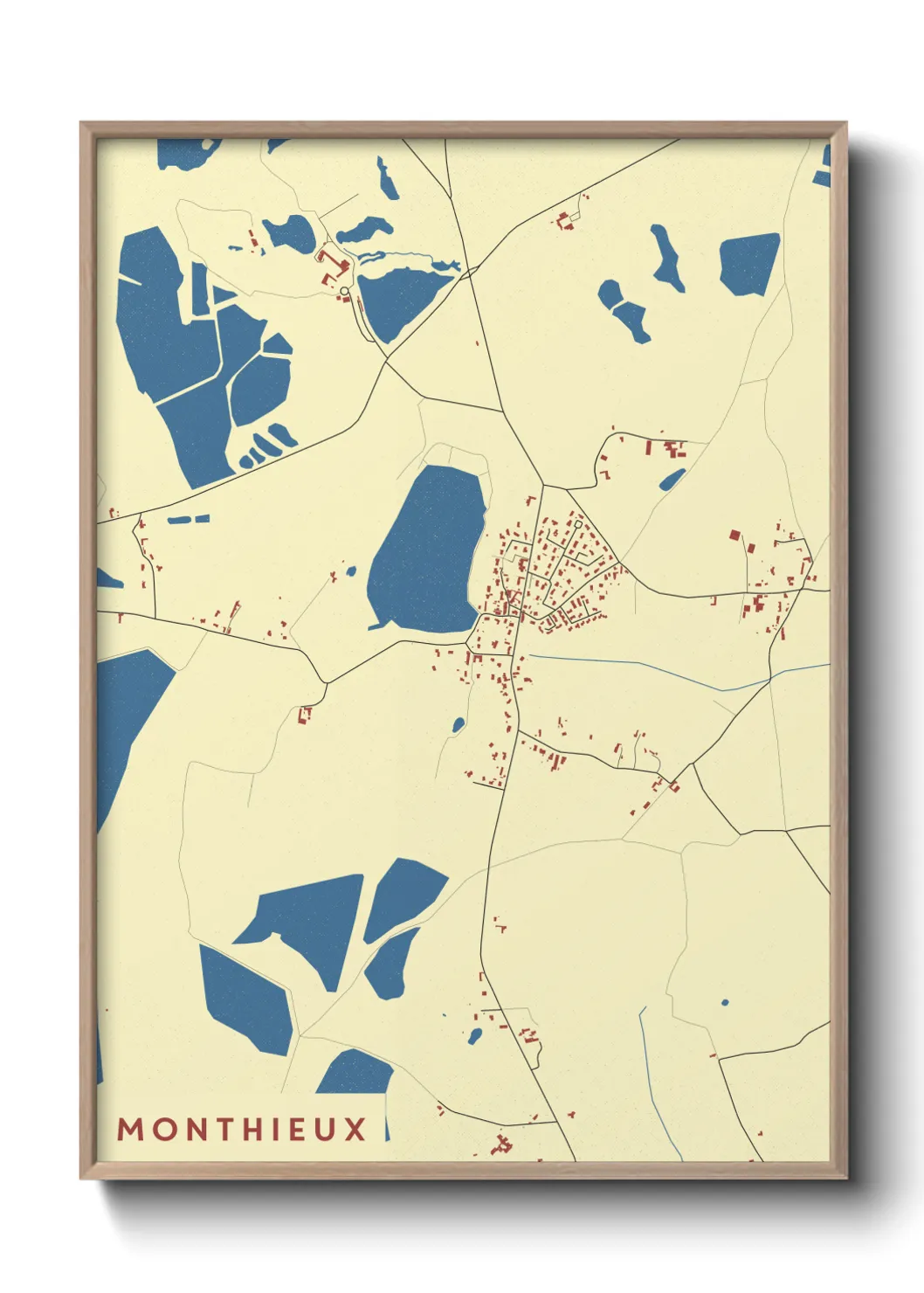 Une affiche de carte sur Monthieux