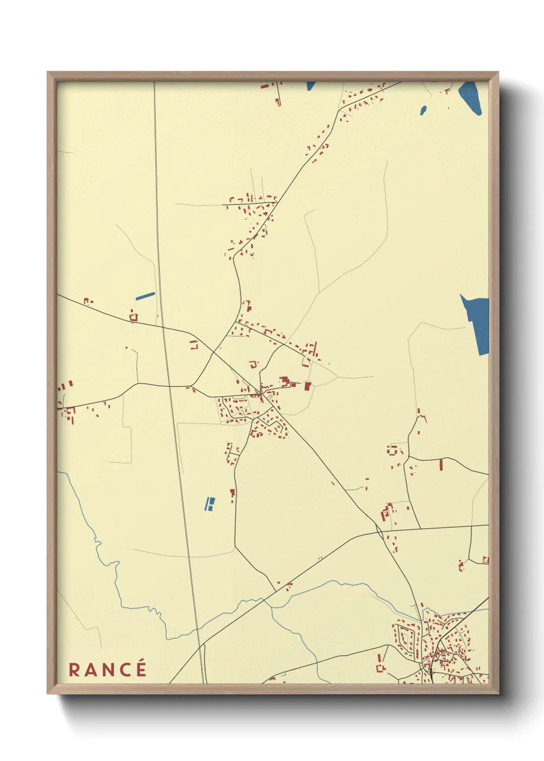 Une affiche de carte sur Rancé