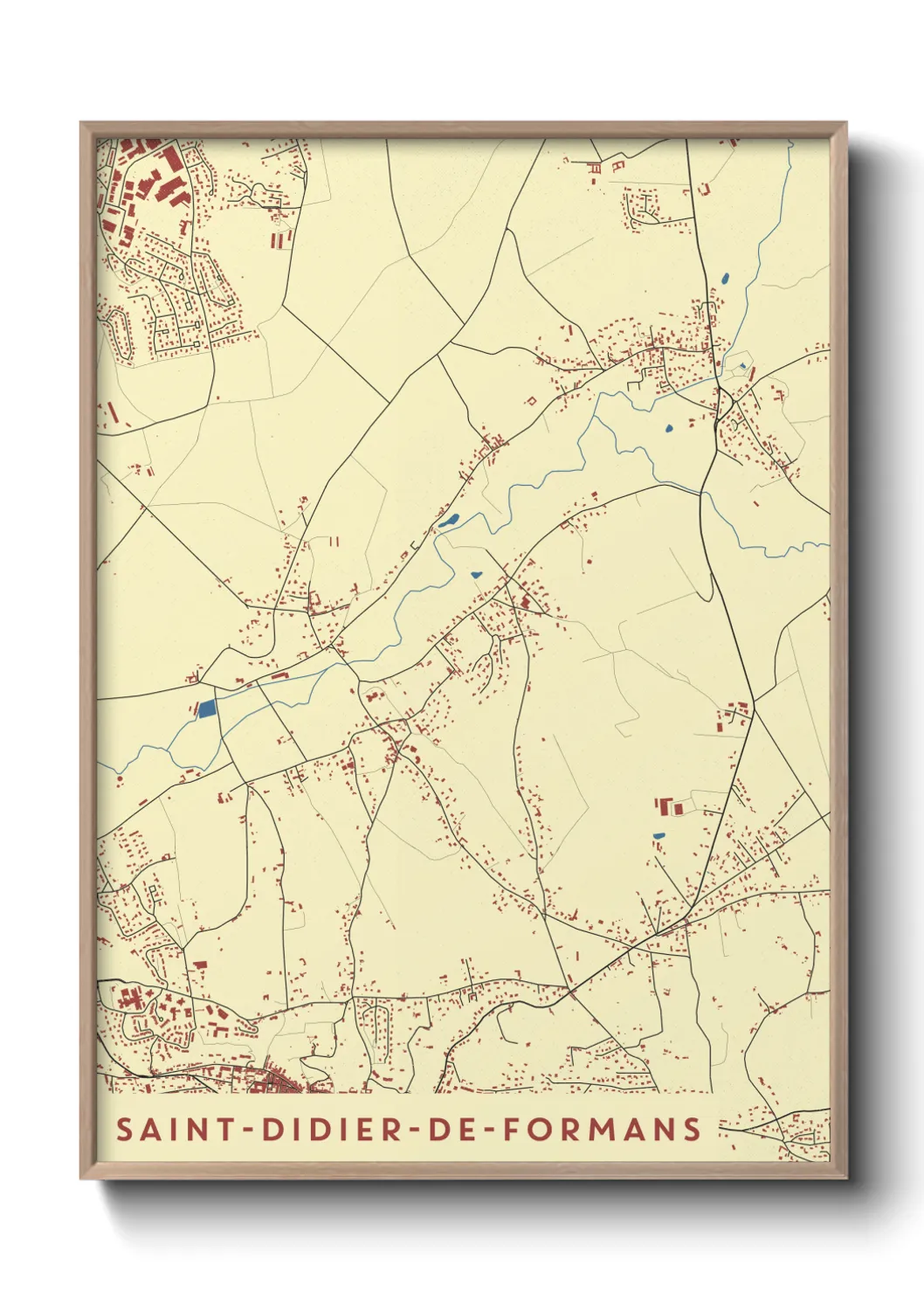 Un poster carteSaint-Didier-de-Formans