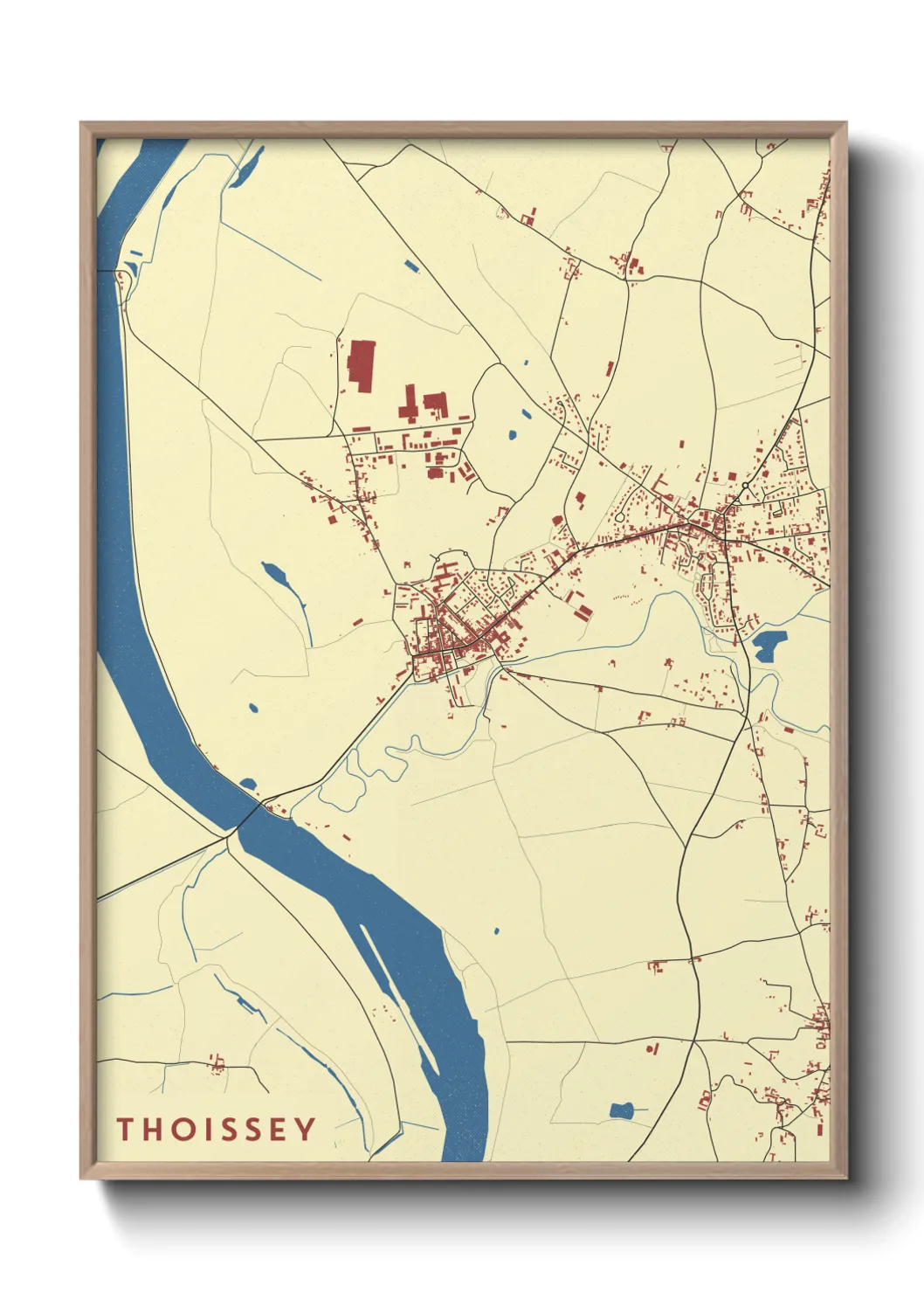 Une affiche de carte sur Thoissey