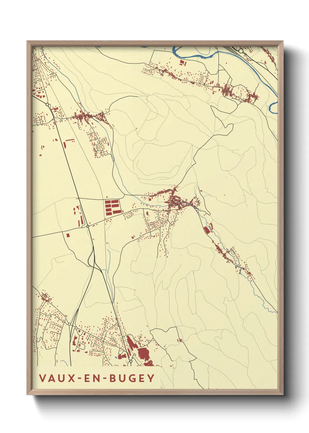 Un poster carteVaux-en-Bugey