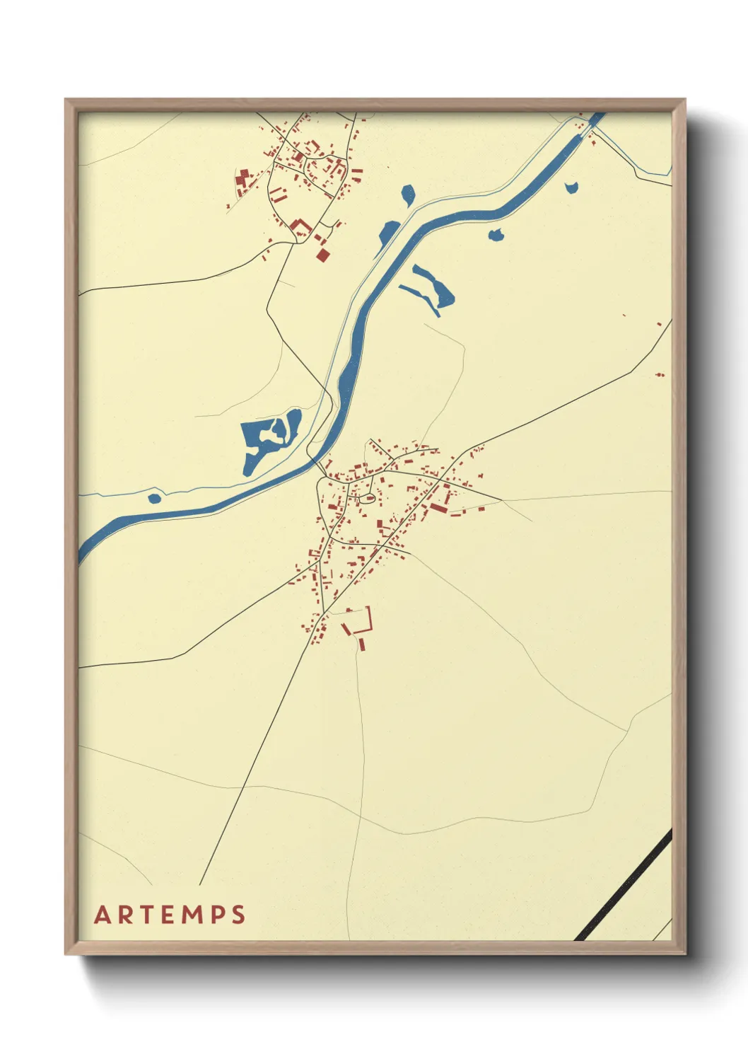 Une affiche de carte sur Artemps