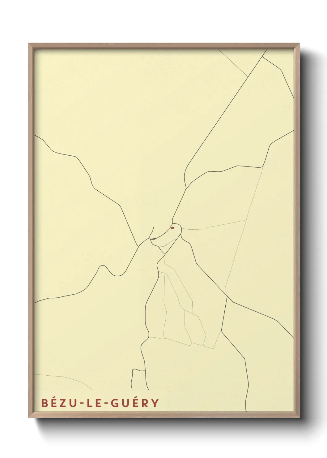 Une affiche de carte sur Bézu-le-Guéry