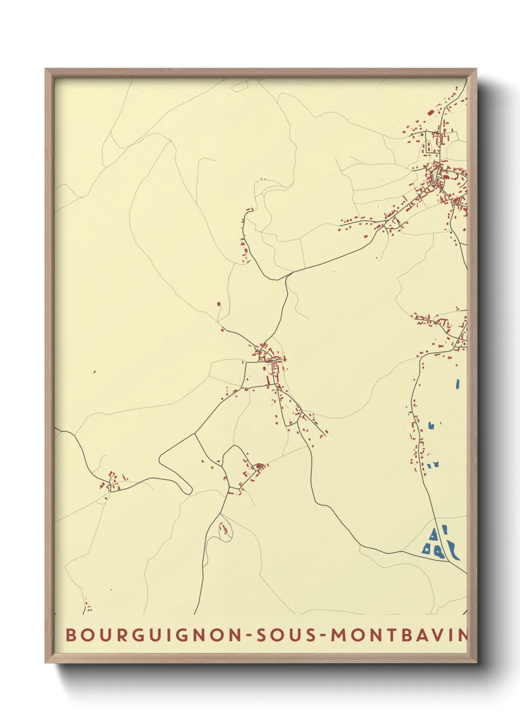 Un poster carteBourguignon-sous-Montbavin