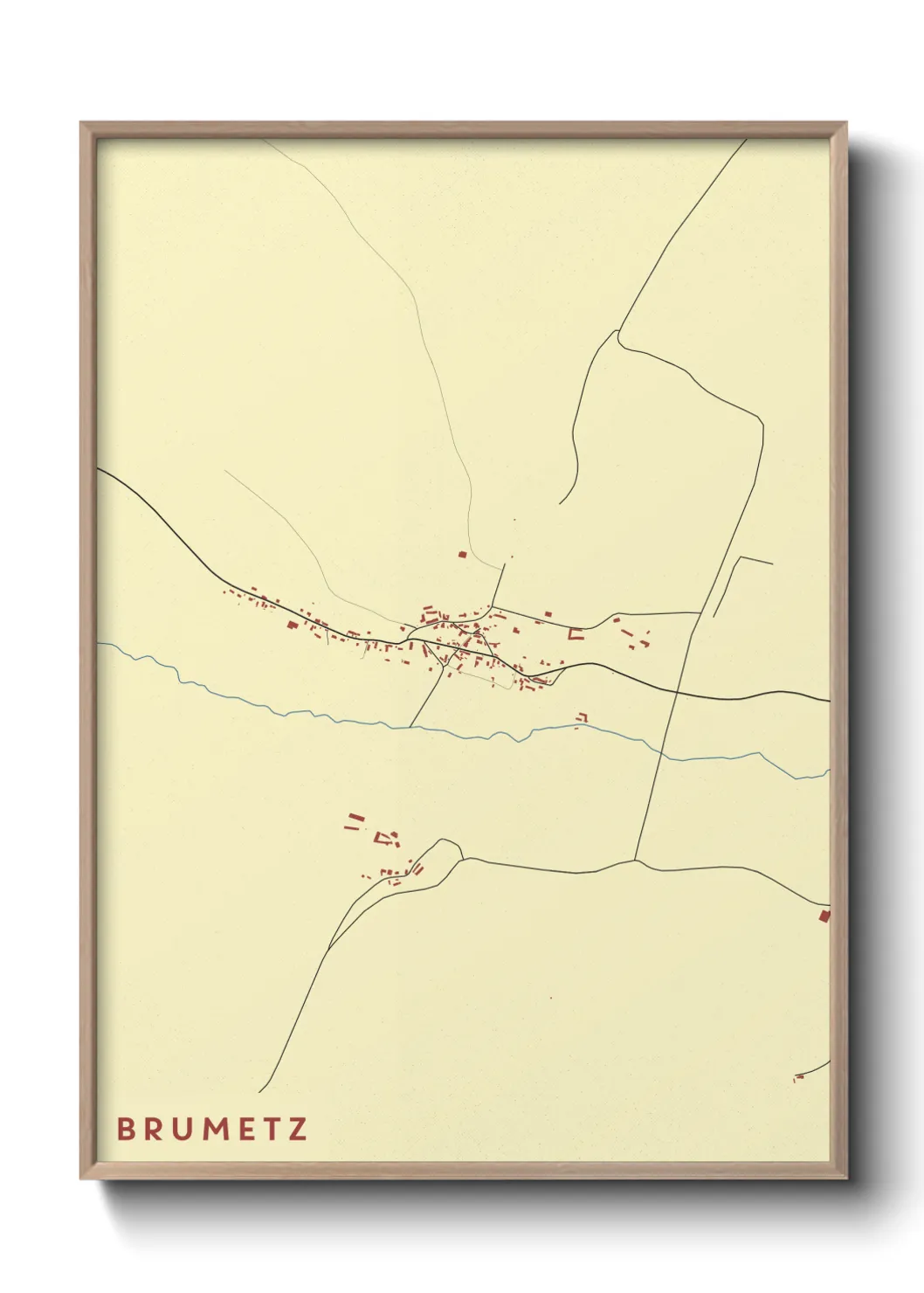 Une affiche de carte sur Brumetz